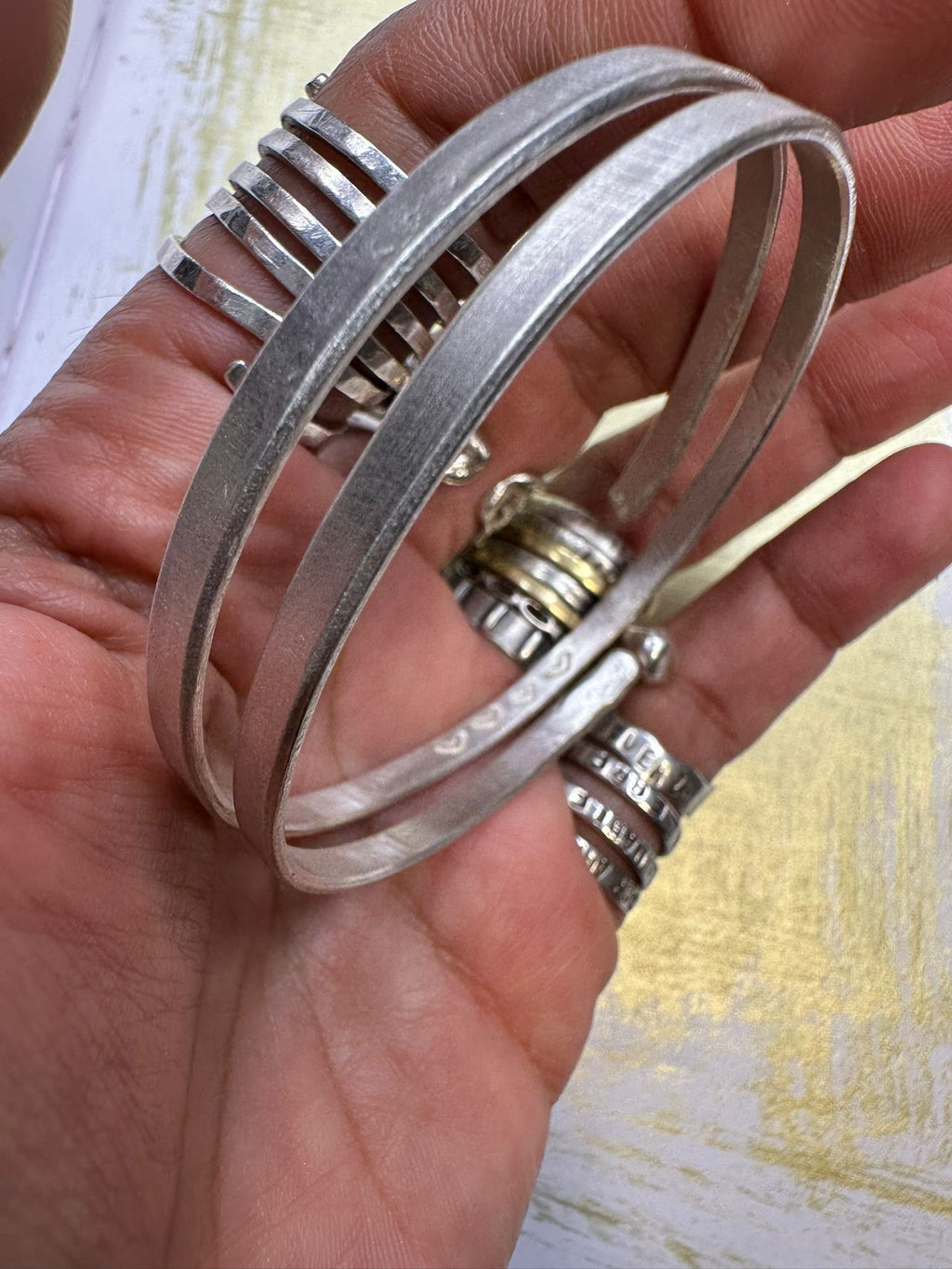 DOBLE pulcera de plata