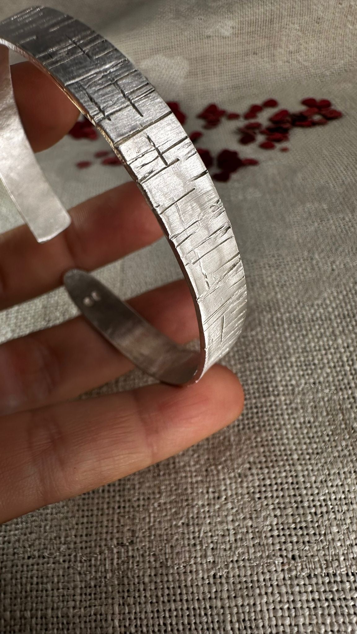 Pulsera Plata Cuadriculas