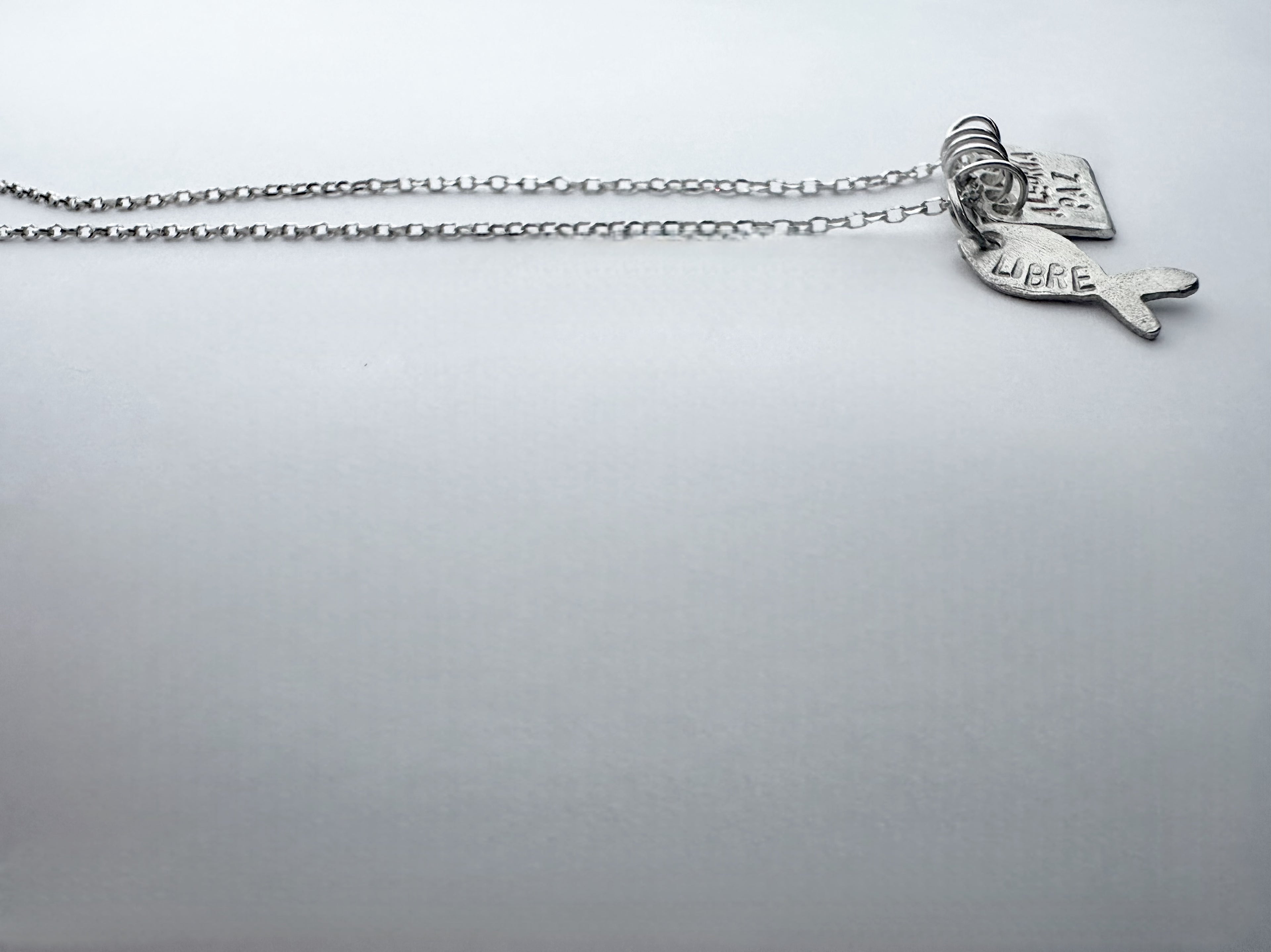 Amuleto y pez. Soy libre.La combinación perfecta.