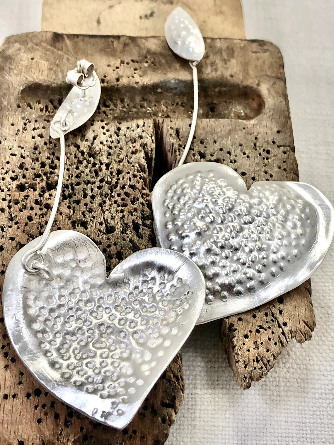 CORAZONES COLGANTES PLATA